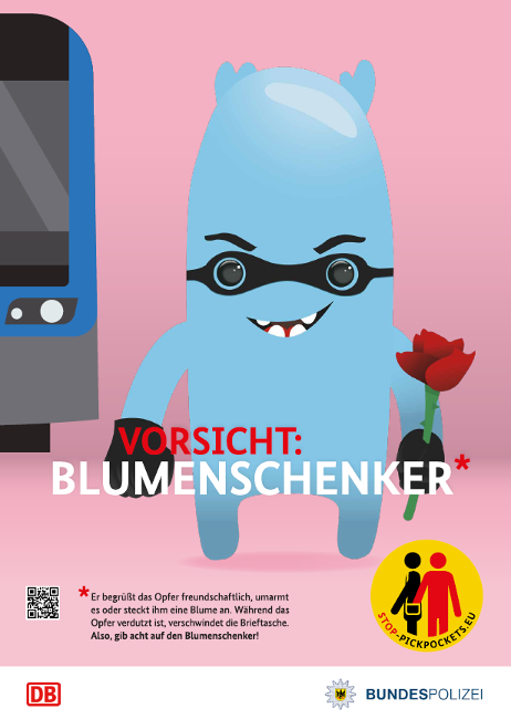 Blumenschenker Bundespolizei Kampagne