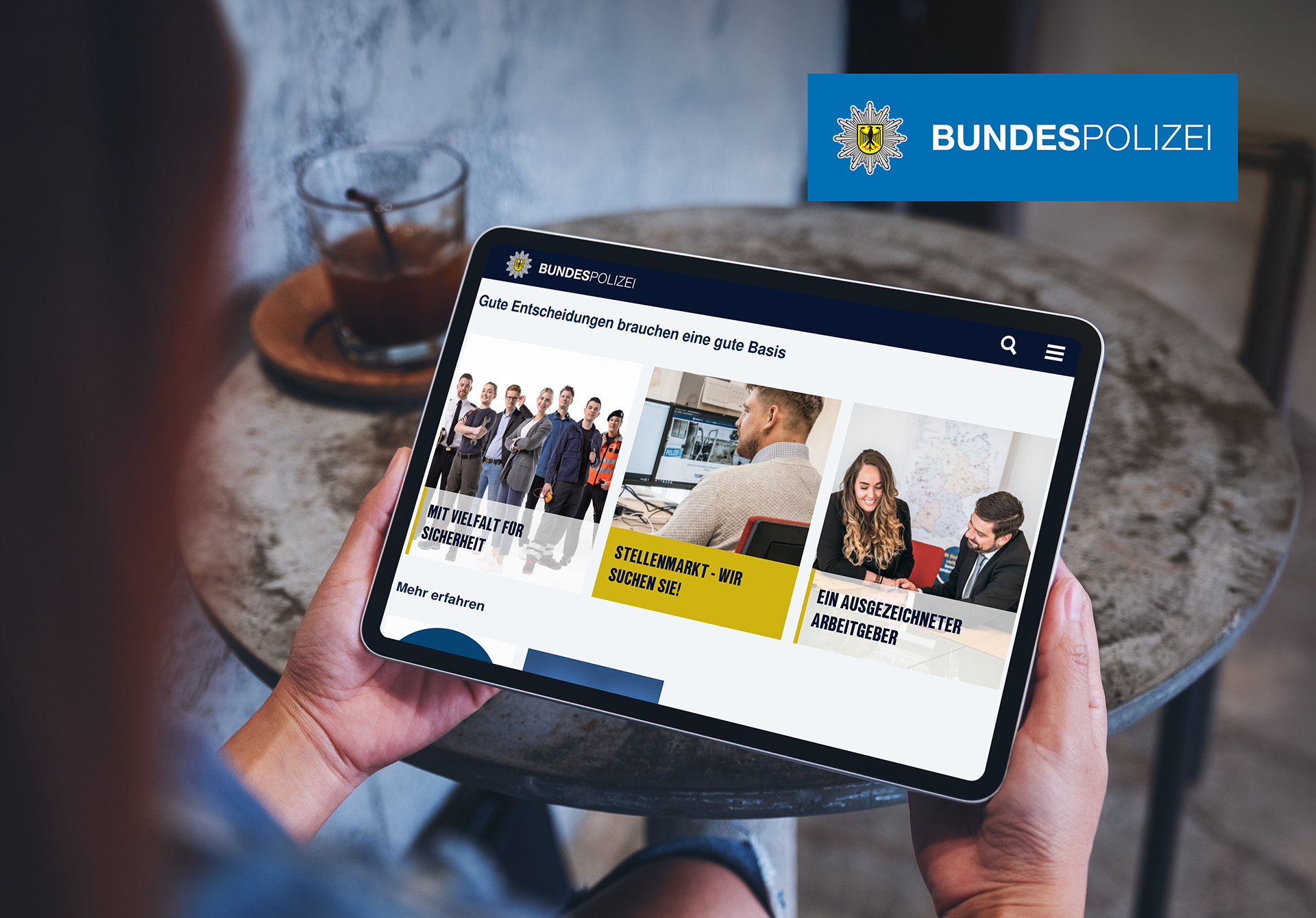 Multifunktionale Plattform mit starker Bilanz: Das Karriereportal der Bundespolizei.